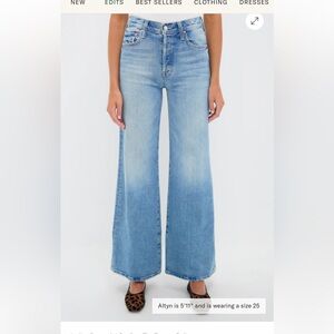 MOTHER Light Blue Wide-leg Jeans size 32